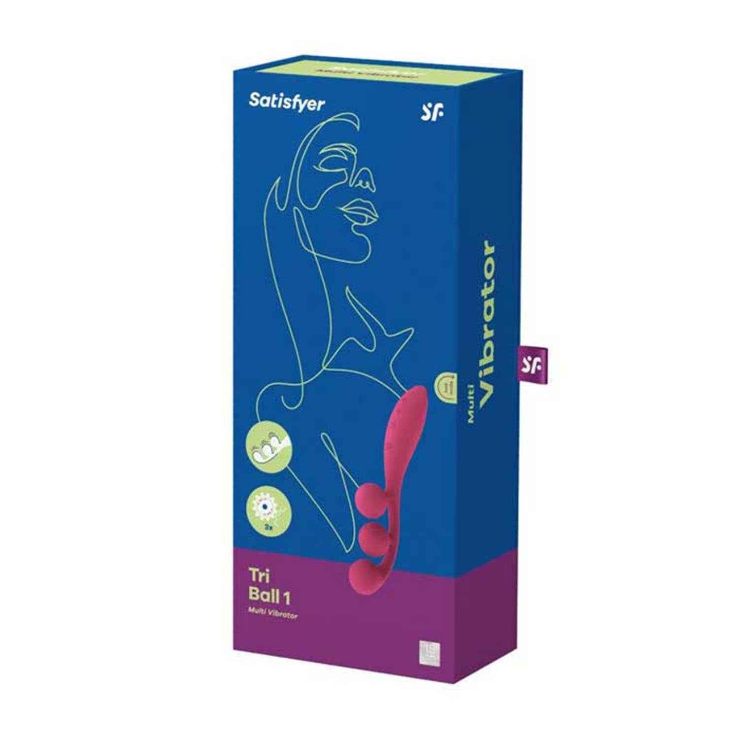 Satisfyer Tri Ball 2 Multi-Vibrador Rojo 1Un